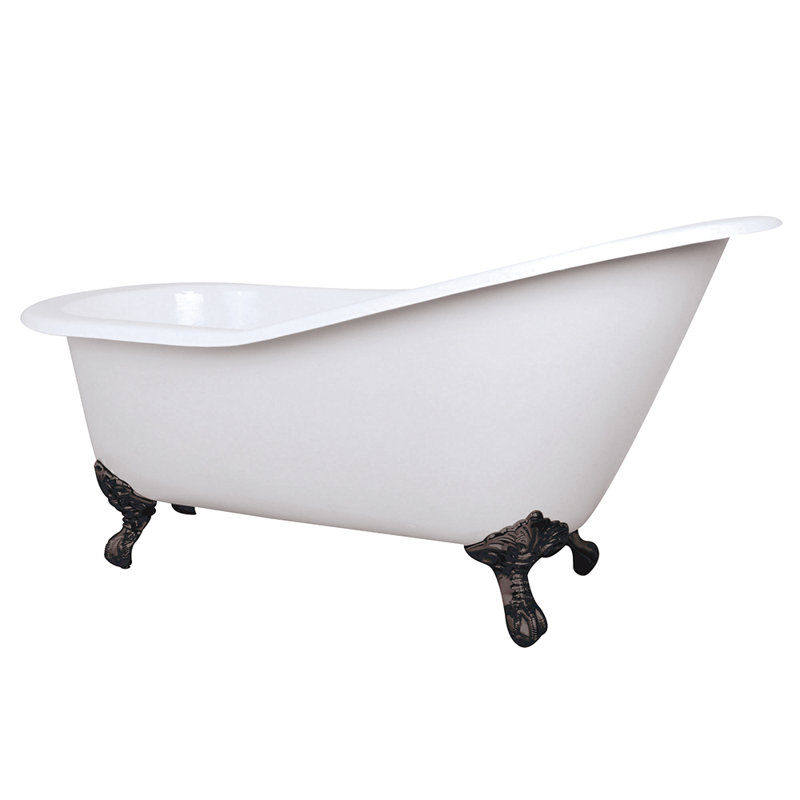 Baignoire sur pattes ovale en fonte 61 po Kingston Eden, Bronze huilé