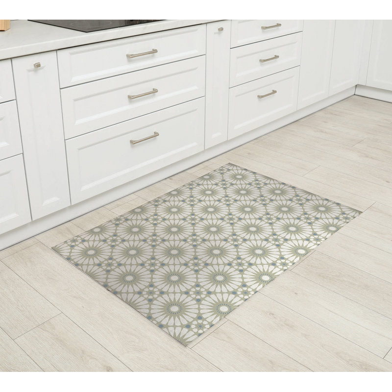 Tapis de cuisine Sylvia, Sauge, Rectangulaire 2 pi x 3 pi