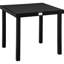 Table de salle à manger carrée pour l'extérieur pour 4 personnes - grain de bois imperméable, pieds de jardin en aluminium robustes, noir, imperméable