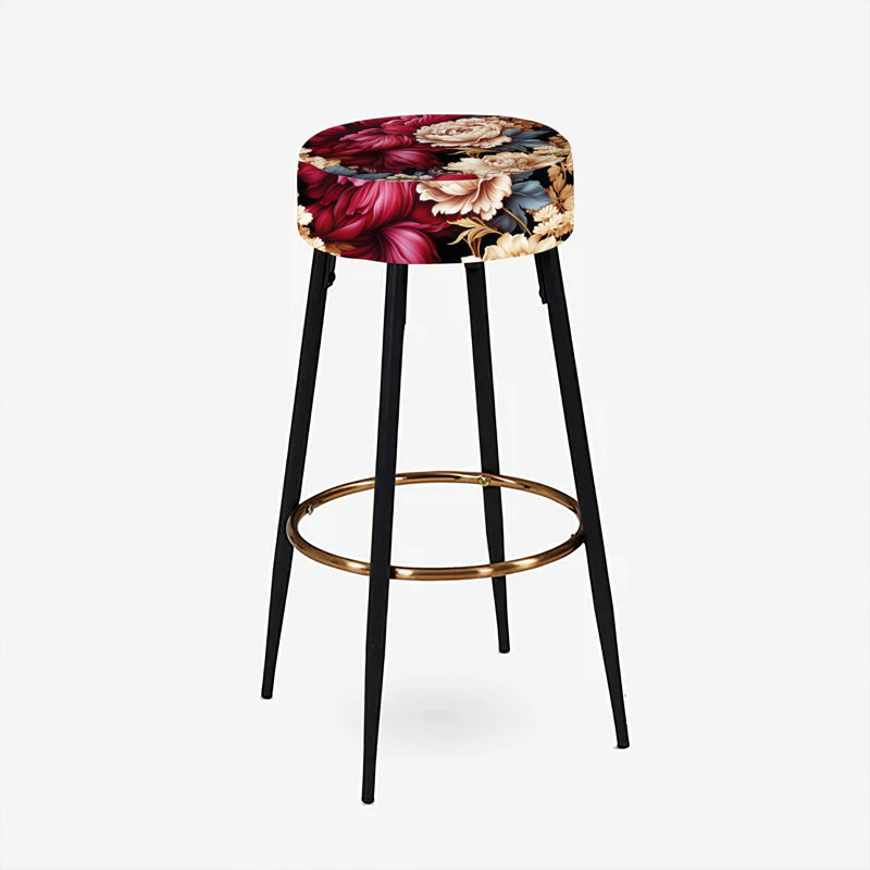 Ensemble de 2 tabourets de bar Royal Red et Beige