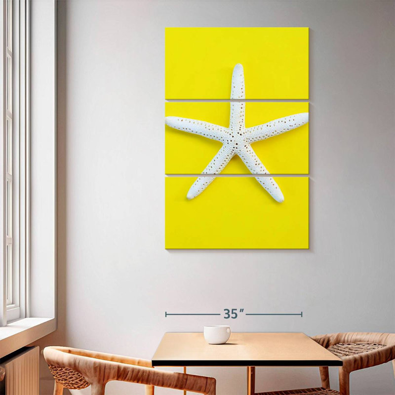 Brampt White Sea Star, 65" H x 42" W