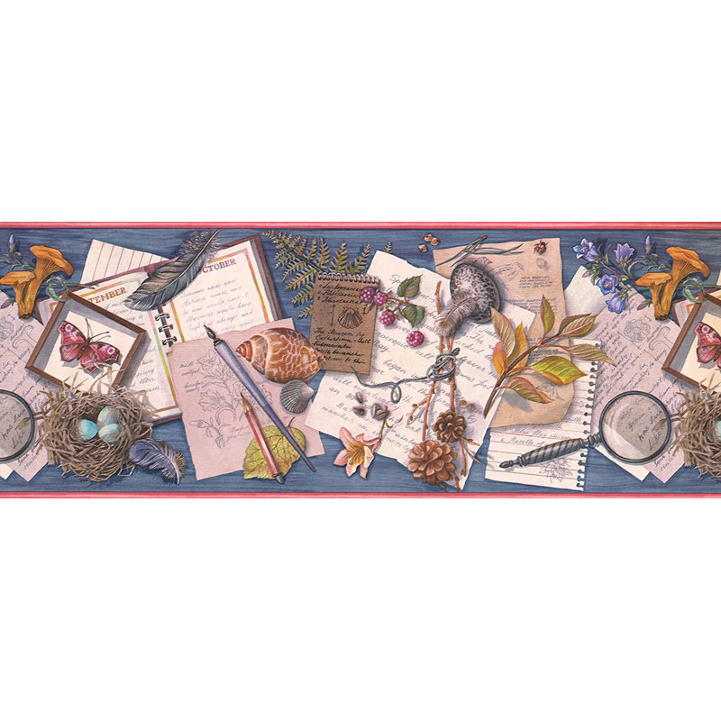 Bordure de papier peint loupe 15 pi x l 9 po Shores