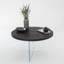 Table basse moderne 27,6 po x 15,7 po x 15,7 po | Plateau 100% verre trempé et cadre 100% panneau de fibres à densité moyenne, couleur anthracite et transparente | Démonté pour un assemblage facile | Conception élégante parfaite pour les espaces de vie contemporains-5390969-5390970