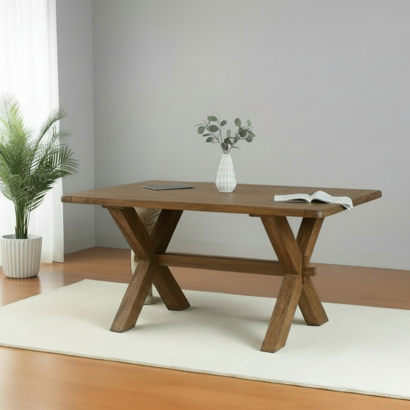 Dorchester Solid Wood Dining Table, 76cm H x 175cm W x 90cm D