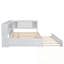 Lit de jour en bois de taille standard avec tablettes de rangement, port USB, Ã©clairage DEL et lit gigogne-1091214833