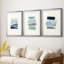 Étude de couleur de bord de mer I - Impression encadrée sur mesure de qualité supérieure - 3 pièces-1189882438-1189882459