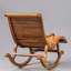 Chaise berçante en bois massif