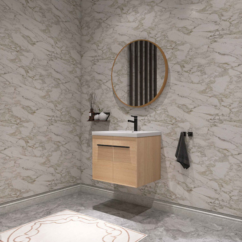Meuble-lavabo simple 23,65 po avec plateau en résine Barwen