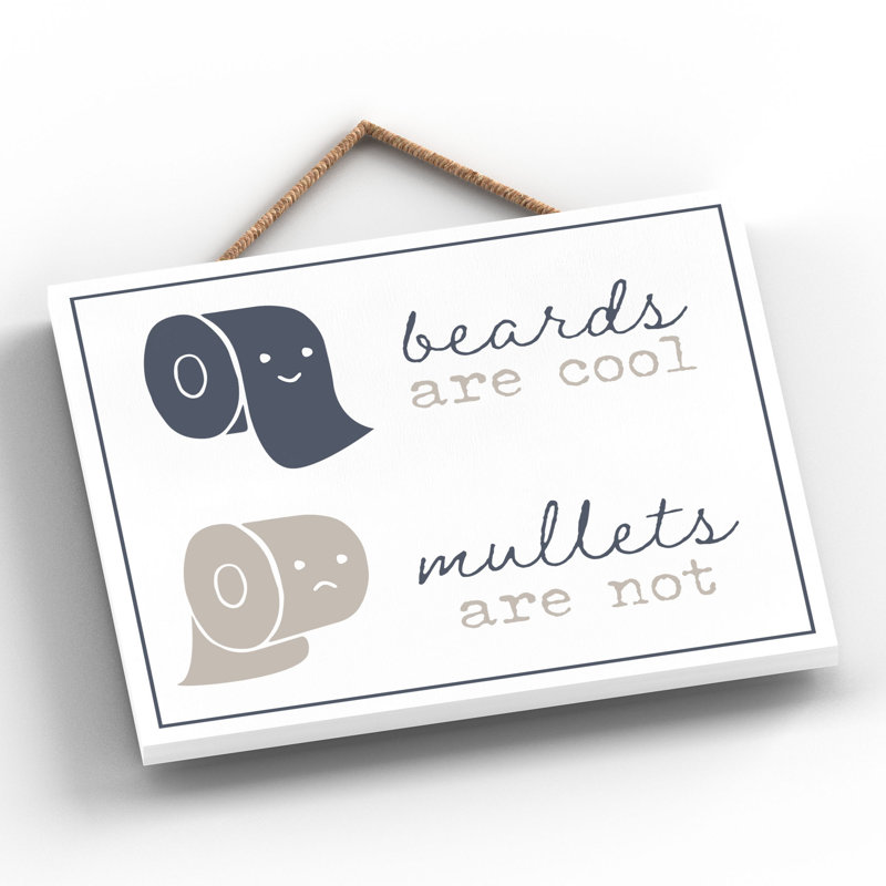 Vivid Squid Wholesale Mullets Aren't Cool - No Frame Print on Wood