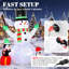 Bonhomme de neige gonflable de Noël de 2,4 m, décorations extérieures avec DEL