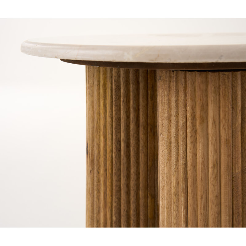 Dewy - Table de bout ronde en marbre moderne