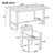 5-Piece Outdoor Acacia Wood Outdoor Dining Set of 4,59.06-Inch Rectangular Table with Umbrella Hole,Suitable for Patio, Lawn, Garden, Poolside, & Indoor Use-1401866131