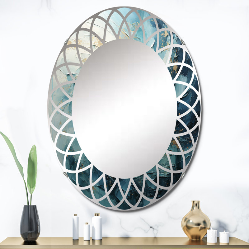 Yinlin - Miroir mural moderne ovale, 36 po x 24 po