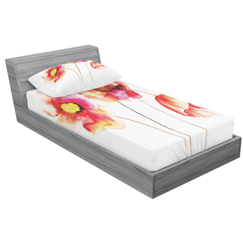 Microfiber Sheet Set, Twin Sheet Set with Fitted Sheet