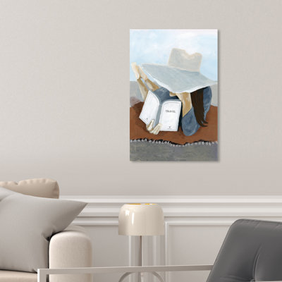 " Lets Travel The World Travel Essentials " Painting Print