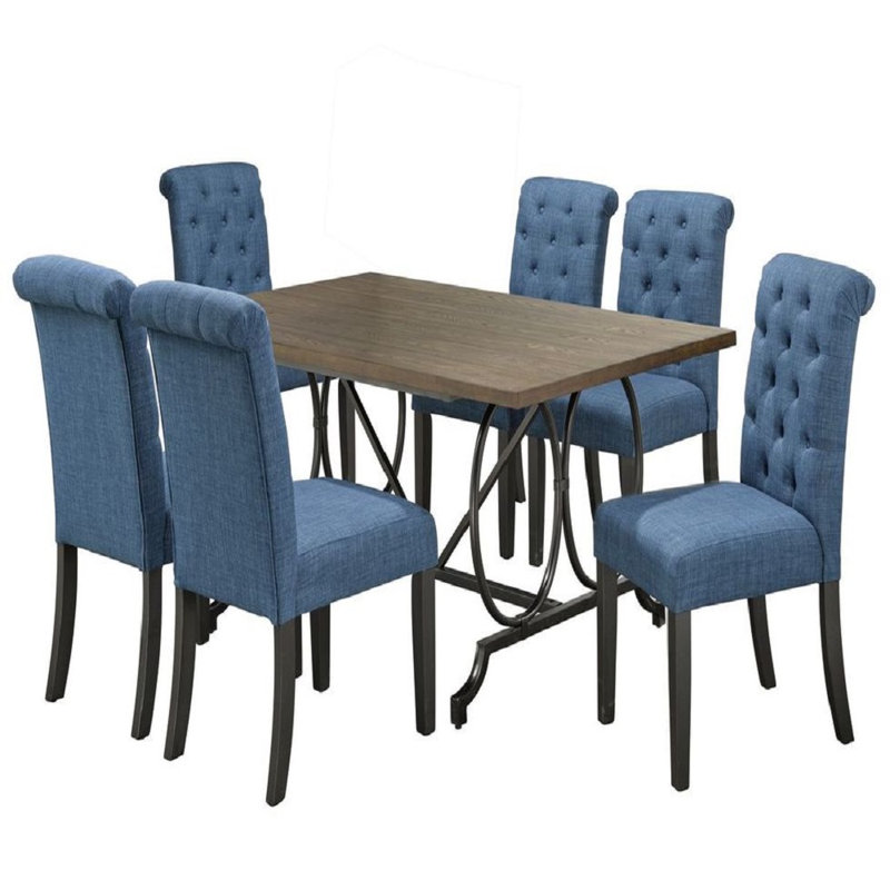 Ensemble repas pour 6 personnes Keriona, Bleu