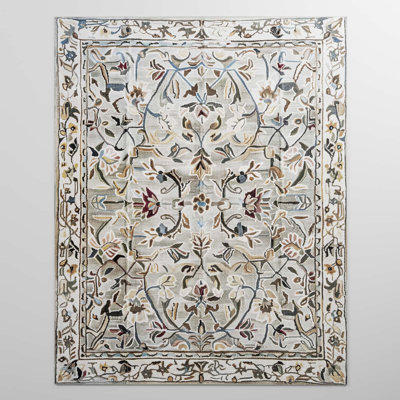 Floral Non-Slip Machine Washable Farmhouse Modern Area Rug in Green/Yellow/Cream/Colourful for Living Room, Bedroom, Hallway Indoor Rugs