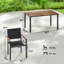 Ensemble de table et chaises de conversation, ensemble de salle à manger d'extérieur, ensemble de table et chaises de jardin