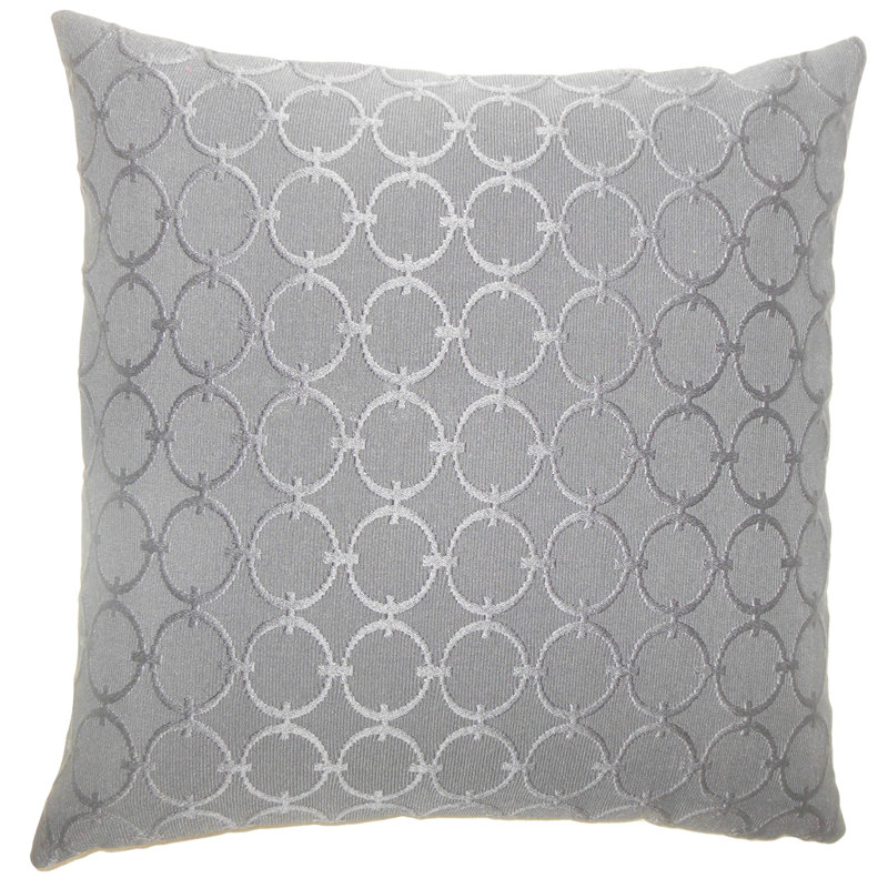 Vadim Cotton Blend Geometric Sham Set, Euro, Graphite
