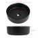 ANDVIN 14.17'' Black Ceramic Round Vessel Bathroom Sink Above Counter with Pop-up Drain.