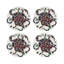 Ouroboros Vegan Leather Round Beaded Placemat-1054406743