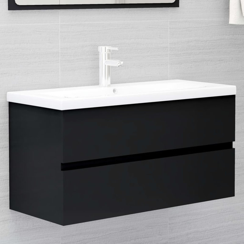 Audreigh Single Bathroom Vanity Base Only, Black