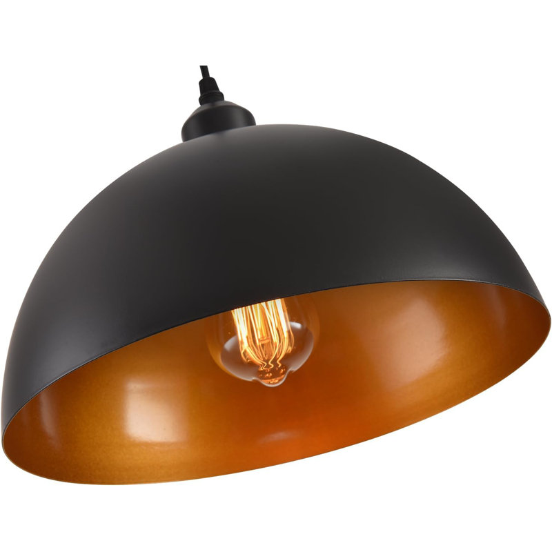Ensemble de 2 luminaires suspendus industriels noirs enfichables