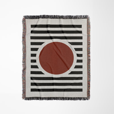 Circle Abstract Cotton Blend Blanket Throw