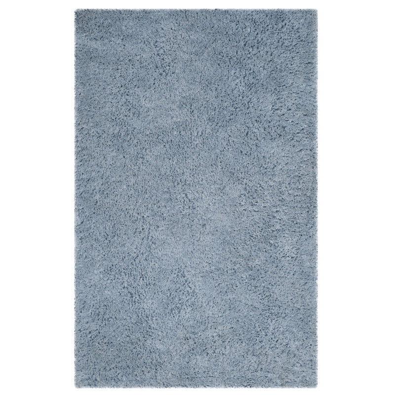 Tapis de couleur unie à poils longs performance touffeté à la main Elborough, Rectangle 8 pi x 10 pi