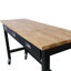 Banc de travail 60 po, banc de travail avec rangement de tiroir, table de travail en bois de bambou robuste avec roulettes pour le bureau à domicile-121794911