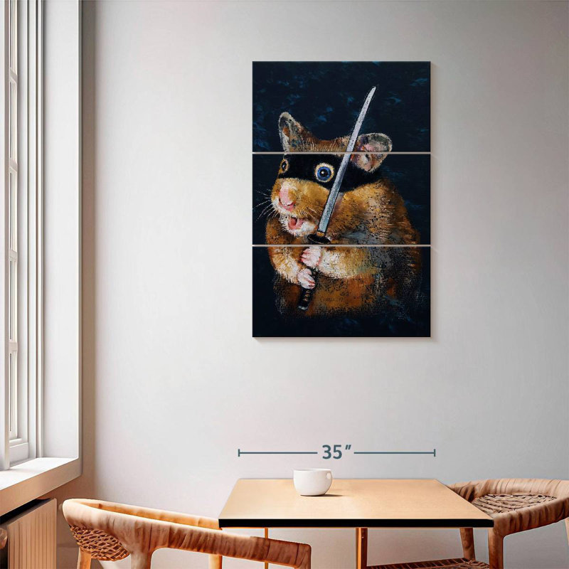 Brampt Ninja Hamster, 57" H x 36" W
