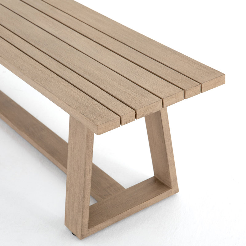Atherton Outdoor Teak Dining Bench, Brown