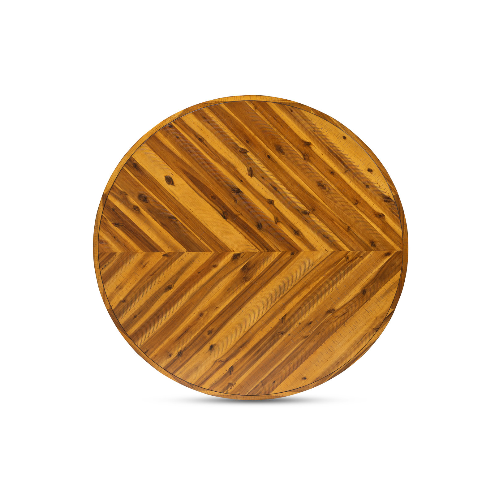 Carlo Round Dining Table, Brown, 30" H x 60" W x 60" D