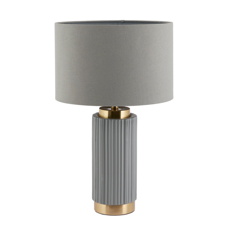 Ionic Ceramic Table Lamp, Grey