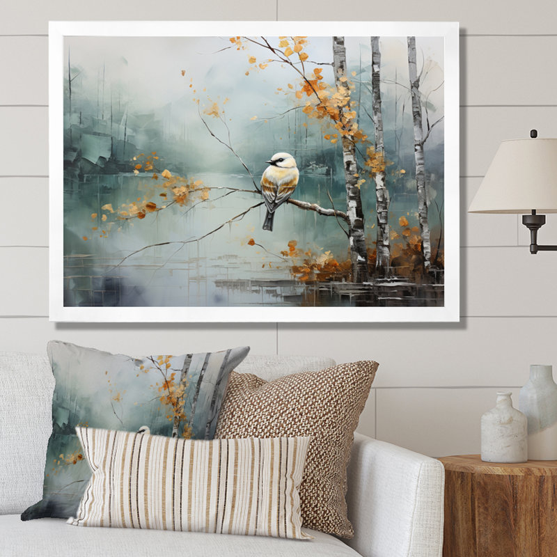 Birch Woods Ethereal Elegance I - Impression, H 30 po x l 40 po x P 1,5 po, Cadre photo blanc