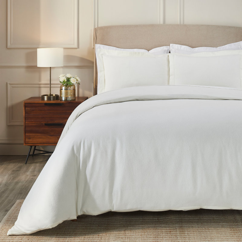 Ensemble de housse de couette chaude 100% flanelle de coton Rome, Housse de couette simple + 1 taie décorative stan