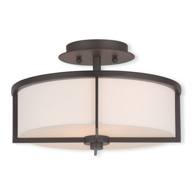 Charlieann Fabric Semi Flush Mount