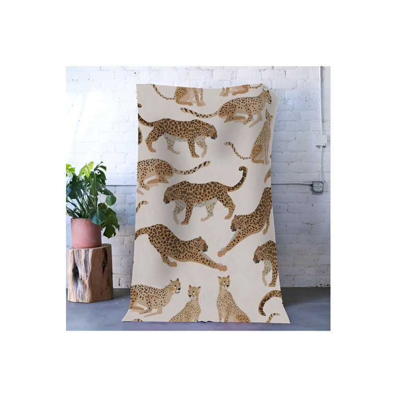 Tapis décoratif lavable à la machine Leopard, Tapis de couloir 2 pi 6 po x 9 pi 10 po
