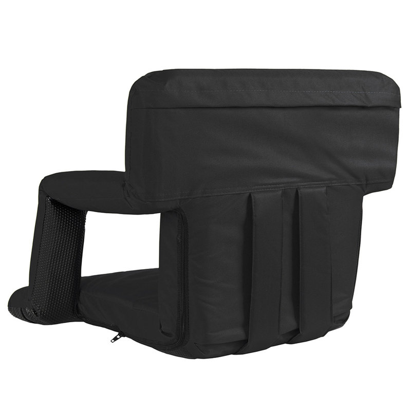 Siège de stade inclinable / pliable Solange, Noir