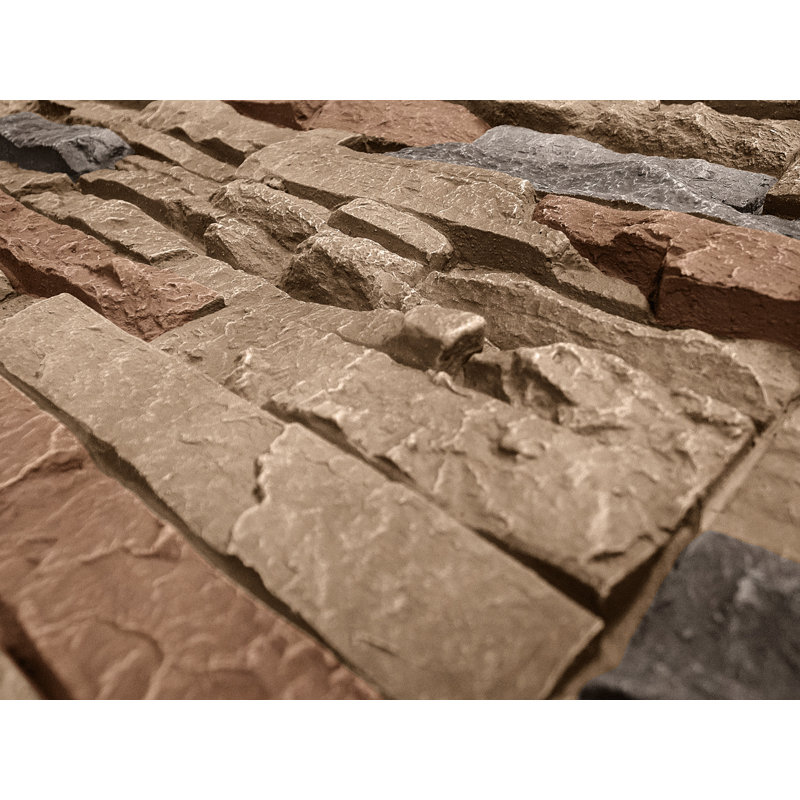 11.25" x 41.25" Stone Wall Paneling, Desert Sunrise
