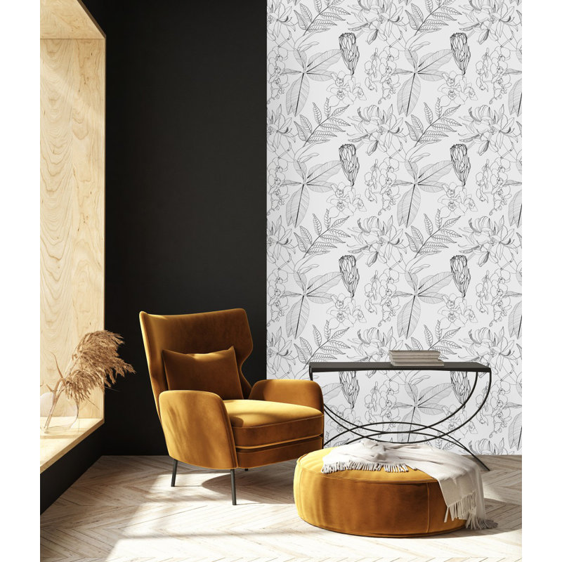 Peel & Stick Floral Tile, 10.42" W x 2.08" L