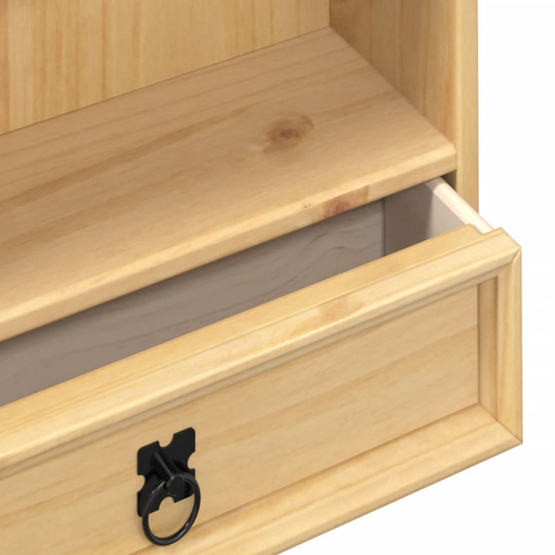 Sidman 103cm H x 52cm W Metal, Manufactured Wood, Solid Wood Standard Bookcase