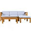 Ensemble de conversation modulaire avec canapé et coussins 5 pièces