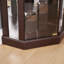 Vitrine de coin lumineuse - Vitrine élégante en verre pour le rangement du salon et du bar - Pour les collections antiques et le vin - Comprend un éclairage intégré - Cerisier foncé-103128037