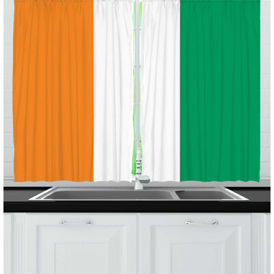 2 Piece Ivory Coast Cote D'ivoire Patriotic Design Flags in National Colors Kitchen Curtain Set -  East Urban Home, 43CAEEB1994B4D88A2573E5362046A96