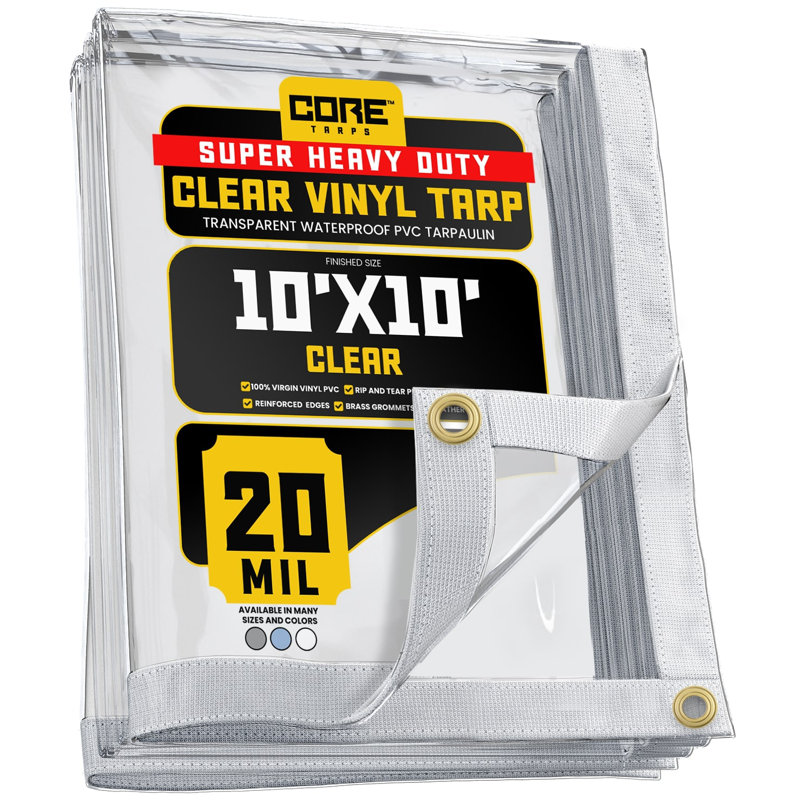 Tarps, Clear, 120" H x 120" W x 1" D