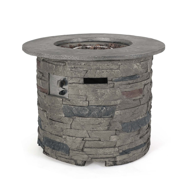 Outdoor 32" Round Propane Fire Pit