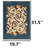 Blue Pixel Art Leopard Pelt Accent Rug-277063588