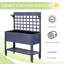 Lit de jardin surélevé avec treillis sur roulettes 41 po Outsunny