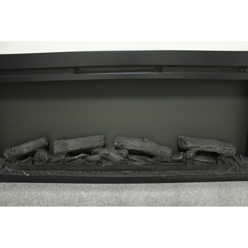 44 Inch Wall Recessed Electric Fireplace With Remote And Imitation Flame , LED Light Heater